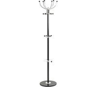 HAKU Möbel Perchero cromo, negro, Mármol, metal - Dim.: AL 176 cm x diámetro 38 cm, Estilo: Moderno