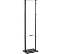 HAKU Perchero cromo, negro, metal, metal - Dim.: AN 40 cm x AL 175 cm x P 30 cm, Estilo: Moderno