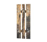 HAKU Perchero de pared acero inoxidable, motivo, Aluminio, MDF - Dim.: AN 40 cm x AL 100 cm x P 9 cm, Estilo: Moderno