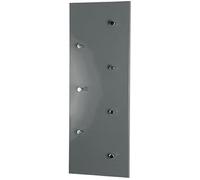 HAKU Perchero de Pared Cromo, Gris, MDF, Metal - Dim.: AN 80 cm x AL 30 cm x P 6 cm, Estilo: Moderno