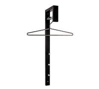 HAKU Perchero de pared cromo, negro, metal, metal - Dim.: AN 4 cm x AL 70 cm x P 20 cm, Estilo: Moderno