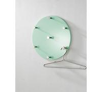 HAKU Perchero de Pared Cromo, Verde Menta, MDF, Metal - Dim.: P 5 cm x diámetro 35 cm, Estilo: Moderno