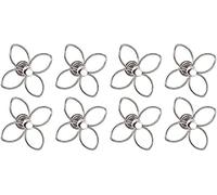 HAKU Perchero de pared juego de 8 aspecto acero inoxidable, metal, metal - Dim.: AN 21,00 cm x AL 21,00 cm x P 12,00 cm, Estilo: Moderno