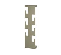 HAKU Perchero de pared metal panel perchero de pared riel de ganchos para ropa de metal con pintura electrostática verde junco, con 6 ganchos perchero, Medidas: An 15 x Al 60 x Pr 8 cm, Estilo: moderno
