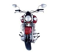 HAKU Perchero de pared metal perchero de metal perchero de recibidor de metal con aspecto 3D vintage en rojo, con 3 ganchos perchero, Medidas: An 47 x Al 64 x Pr 12 cm, Estilo: industrial