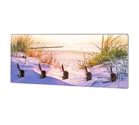 HAKU Perchero de pared Motivo, negro, MDF, metal - Dim.: AN 70,00 cm x AL 30,00 cm x P 7,00 cm, Estilo: Moderno