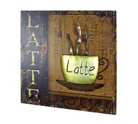 HAKU Perchero de Pared Motivo, Vintage, MDF, Metal - Dim.: AN 40 cm x AL 40 cm x P 7 cm, Estilo: Industrial