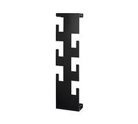 HAKU Möbel Perchero de pared negro, acero - Dim.: AN 15 cm x AL 60 cm x P 8 cm, Estilo: Moderno
