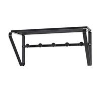 HAKU Möbel Perchero de Pared Negro, Metal, Metal - Dim.: AN 45 cm x AL 20 cm x P 18 cm, Estilo: Moderno