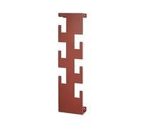 HAKU Möbel Perchero de pared rojo, acero - Dim.: AN 15 cm x AL 60 cm x P 8 cm, Estilo: Moderno