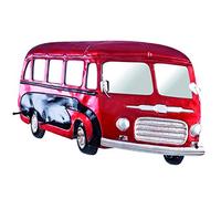 HAKU Perchero de pared rojo, negro, metal, metal - Dim.: AN 79 cm x AL 45 cm x P 7 cm, Estilo: Industrial