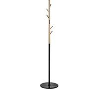 HAKU Perchero de pie dorado, negro, Mármol, Metal Perchero - Medidas: Al 173 cm x Ø 37 cm, Estilo: Moderno
