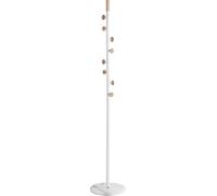 HAKU Perchero de pie natural, blanco, Mármol, Madera maciza, Metal Perchero - Medidas: Al 178 cm x Ø 35 cm, Estilo: Moderno