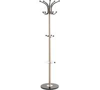 HAKU Perchero de pie roble, negro, Mármol, Metal Perchero para abrigos - Medidas: Al 175 cm x Ø 40 cm, Estilo: Moderno