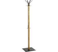 HAKU Möbel Perchero roble, negro, Madera maciza, metal - Dim.: AN 40 cm x AL 180 cm x P 40 cm, Estilo: Moderno