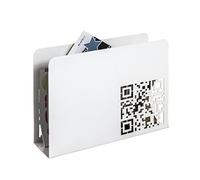 HAKU Portaperiódicos, cesta para revistas, blanco, metal - Dimensiones: 35 cm (ancho) x 26 cm (alto) x 10 cm (profundidad), estilo: moderno