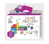 Haku Yoka 6303085 - Juego de crayones de cera para camión, colores vivos, ceras en forma de bloque de pinza, sin decoloración, para niños a partir de 3 años