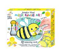Haku Yoka Magic Dot Marker Art Set, 12 tarjetas temáticas de jardín con patrones ocultos, kit de actividades creativas para niños, lavable, ideal para niños de 2 años en adelante