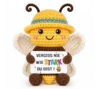 Hakumata Alegre Bee Pocket Hug Positive Doll Mutmacher Regalos para el examen, Cumpleaños Día de San Valentín, Buena Recuperación, para Novia, Mamá, Hermana Compañera