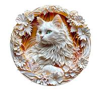 Hakumata Puzzle de madera para adultos, gato 3D, 2-200 piezas, caja de regalo, decoración de pared y regalo para amigos y familias (14 años+)