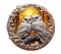 Hakumata Rompecabezas de Madera para Adultos 3D Búho - 200 Piezas, Caja de Regalo de Rompecabezas, Decoración de Pared y Regalo para Amigos y Familia (14 años+)