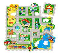 Hakuna Matte Alfombra Infantil Puzzle Diseño Coches 1,2 x 1,2m- 16 Piezas