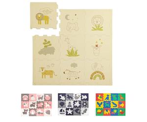 Hakuna Matte Alfombra Infantil Puzzle Diseño Coches (Safari Animals, 0.9 x 0.9 m), HM-PM-9-SA