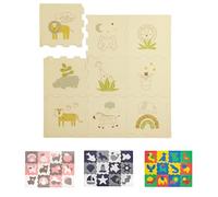 Hakuna Matte Alfombra Puzzle Infantil con Estilo para Bebés 90x90cm Safari | Animales de Safari 9 piezas de 30x30 cm - Alfombra de juego un 20 % más gruesa y suave - Sin sustancias nocivas y sin olor