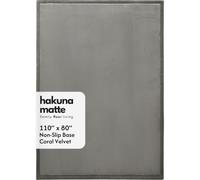 Hakuna Matte CloudSoft - Alfombra de juego para bebé, para piso, 80 x 110 pulgadas, color gris oscuro, alfombra de espuma viscoelástica de terciopelo coral para gatear y jugar cómodamente