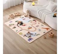Hakuna Matte Alfombra de juego de terciopelo para bebé de 160 x 120 cm, Safari