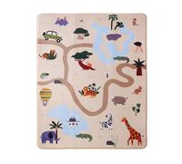 Hakuna Matte Alfombra de juego de terciopelo para bebé de 160 x 120 cm, Safari