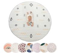 Hakuna Matte Manta acolchada para bebé de 150 cm - extra gruesa de 1,5 cm y suave alfombra para gatear en bonito diseño unisex - Alfombrilla de juego para bebé con base antideslizante para gatear y