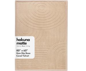 Hakuna Matte Tapete de juego para bebé de para piso de 60 x 80 pulgadas, tapete de espuma viscoelástica de terciopelo coral Cloudsoft para gatear, antideslizante, resistente al agua