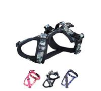 Hakusan - Arnés Zero para perro, tipo camuflaje, seguro, sin asfixia, difícil de desconectar, gran ajuste, fácil de poner y quitar, ajustable, reflector, XS, perro pequeño y mediano, camuflaje