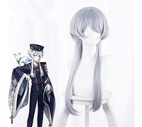 Hakusan Yoshimitsu Azul claro Peluca recta Resistente al calor Cosplay sintético Cabello Touken Ranbu Peluca cosplay en línea + Gorra de peluca gratis