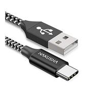 HAKUSHA Cable USB C, [1M] USB Tipo C Cable de carga rápida de nailon para Android Samsung Galaxy S21 Ultra,Note 20,Z Fold 3,Huawei P50,Mate 40,MateBook,Xiaomi 11,OnePlus,Google Pixel 5,Realme