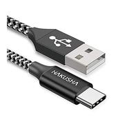 HAKUSHA Cable USB C, [2M] USB Tipo C Cable de carga rápida de nailon para Android Samsung Galaxy S22+, S21 Ultra, Huawei P50, Mate 40, Xiaomi 12, Google Pixel 6, OnePlus, Moto, Realme, tableta