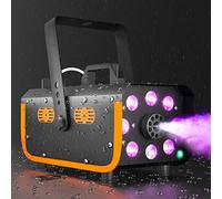 HAKUTA Máquina de Humo a Prueba de Lluvia, 8 LED con 4 Efectos para Fiestas