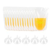 HAKZEON 50 bolsas de bebidas de 350 ml para festivales, bolsa de licor reutilizable transparente, frasco de bebidas con boquilla y embudo, bolsa de pie de mano para viajes bebidas a prueba de fugas