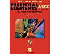 Hal Leonard Essential Elements - Conjunto de jazz para saxofón barítono (libro con 2 CDs)
