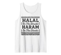Halal En Las Calles Haram En Las Sábanas Divertido Islam Musulmán Camiseta sin Mangas