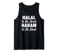 Halal En Las Calles Haram En Las Sábanas Divertido Islam Musulmán Camiseta sin Mangas