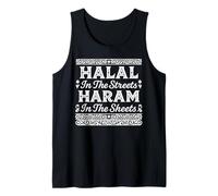 Halal En Las Calles Haram En Las Sábanas Divertido Islam Musulmán Camiseta sin Mangas