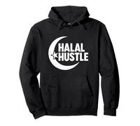 Halal Hustle Media Luna Árabe Islámica Sudadera con Capucha