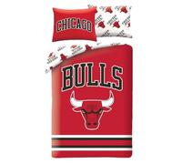 Halantex Baloncesto Chigago Bulls Basket - Juego de cama funda nórdica de 140 x 200 cm con funda de almohada de 70 x 90 cm - 100% poliéster multicolor