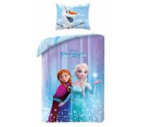 Halantex Disney Frozen - Juego de cama infantil (140 x 200 cm y funda de almohada de 70 x 90 cm, 100% algodón), diseño de Frozen