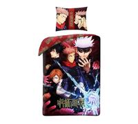 Halantex Juego de cama Jujutsu Kaisen Sorcery Fight - Megumi Fushiguro Yuji Itadori - Funda nórdica de 140 x 200 cm con funda de almohada de 70 x 90 cm - Microfibra - Multicolor