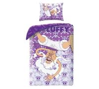 Halantex Juego de cama One Piece Monkey D. Luffy Gear 5 - Funda nórdica de 140 x 200 cm con funda de almohada de 70 x 90 cm - 100% poliéster multicolor