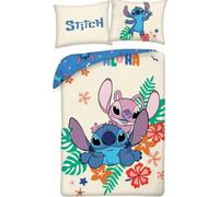 Halantex Juego de cama Stich y Ángel - de Lilo y Stitch - Funda nórdica reversible 140 x 200 cm y funda de almohada 70 x 90 cm - Multicolor - 100% algodón