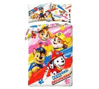 Halantex Juego de ropa de cama Paw Patrol Teamwork, 140 x 200 + 70 x 90 cm, 100% algodón, certificado orgánico